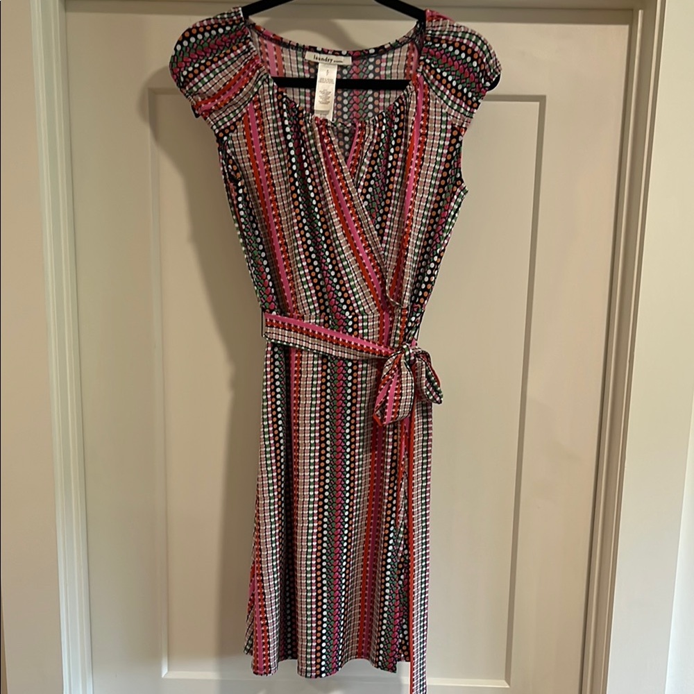 Laundry by Design Bright Multicolour Striped Midi Dress - Small